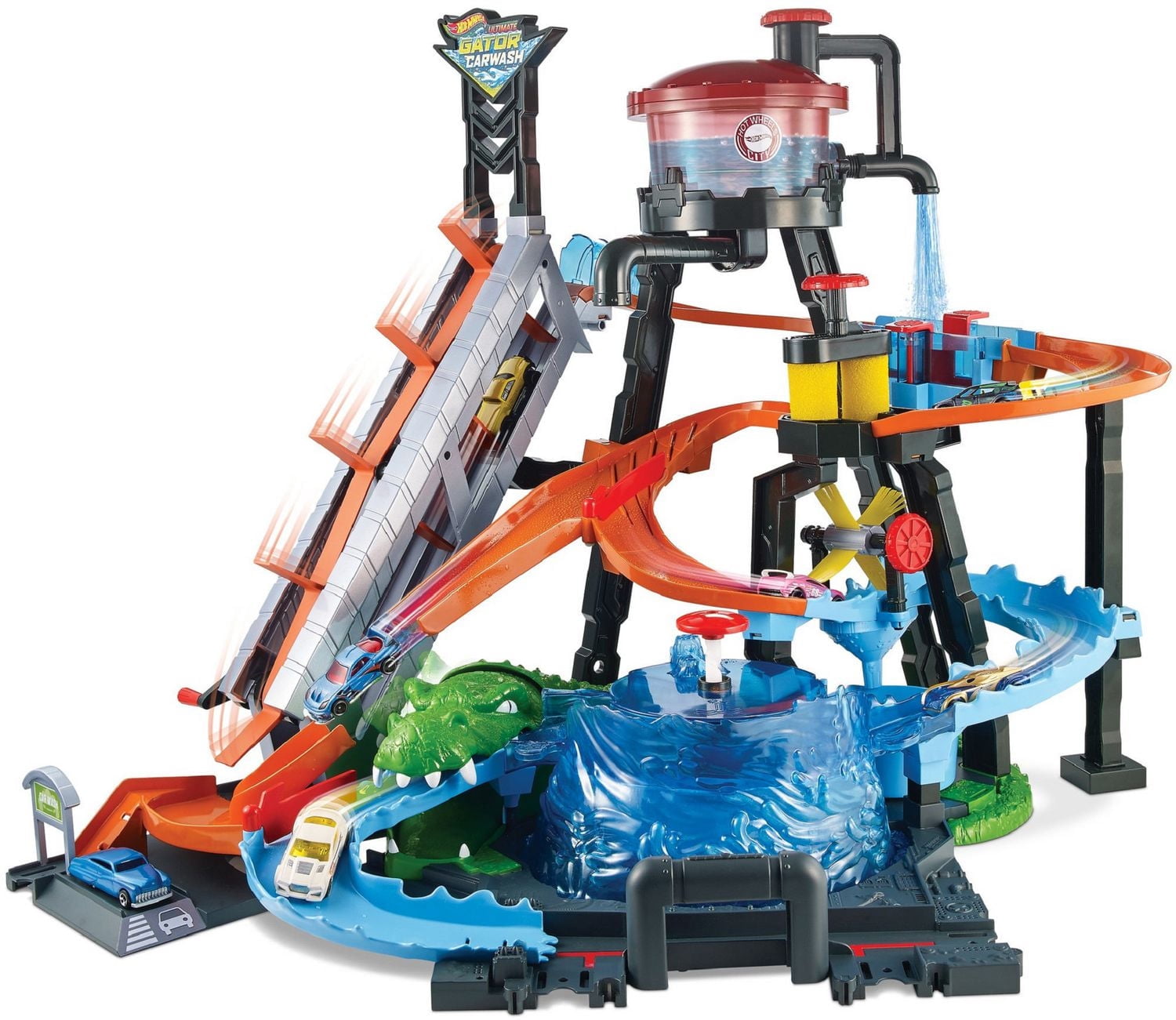 Hot Wheels Coffret de jeu Lave-auto Crocodile