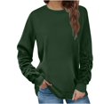 thumbnail image 1 of LSLJS Blouse à Manches Longues pour Femmes, Col Rond, Décontractée, Ample, Chandail-Over, 1 of 5