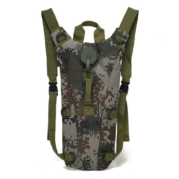 Vessie d'Hydratation Camouflage 3 Litres, Sport Léger Durable Idéal comme Sac à Dos d'Hydratation pour Hommes Femmes Course Randonnée Jogging Cyclisme Ou Festival de Musique (17.8*7*2.8 Pouces)