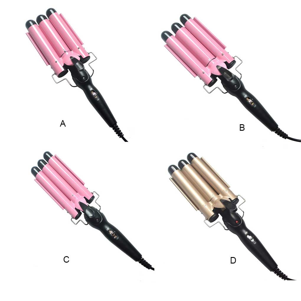 Temperature Adjustment Automatic Perm Splint Hair Curler 3 ceramic styling Barrels Big Wave Hair Curling Iron Hair Waver Curlers Roller