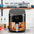 thumbnail image 4 of CAYNEL Air Fryer Oven Oil Free Nonstick Cooker with 8 Cook Presets, Detachable Double Basket - 5QT(Black) (Digital), 4 of 4