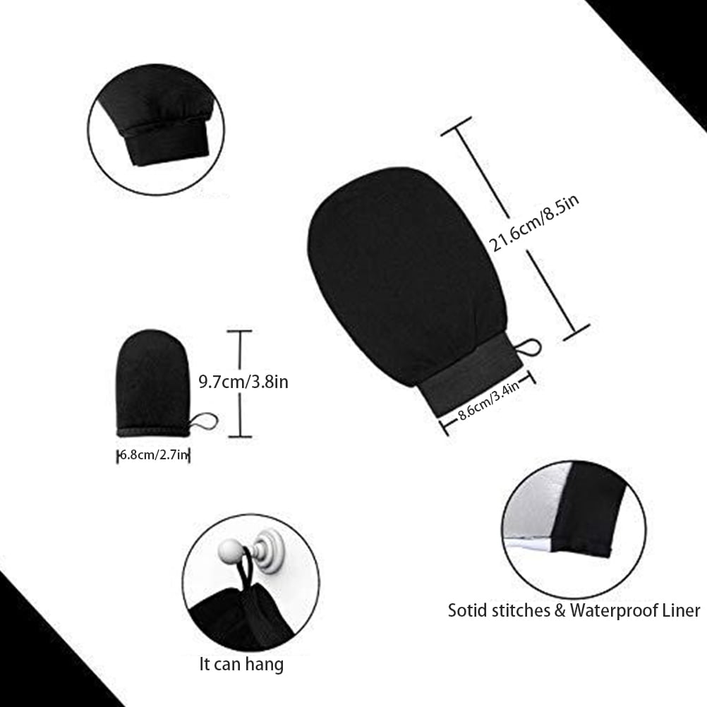 Ensemble de 4 Pcs Gants de Bronzage pour le Corps Applicateur d'Auto-bronzage Réutilisable Mitaine d'Auto-bronzage Crème Lotion Mousse Autobronzante