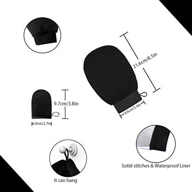 Ensemble de 4 Pcs Gants de Bronzage pour le Corps Applicateur d'Auto-bronzage Réutilisable Mitaine d'Auto-bronzage Crème Lotion Mousse Autobronzante