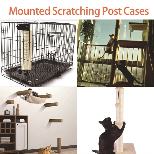 Cat Scratching Post Replacement Kitten Scratch Post Mats Accessories Parts Cat Refill Pole Beige 30cm