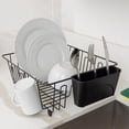 thumbnail image 4 of Mainstays Small Chrome Wire Dish Rack - White, 4 of 7