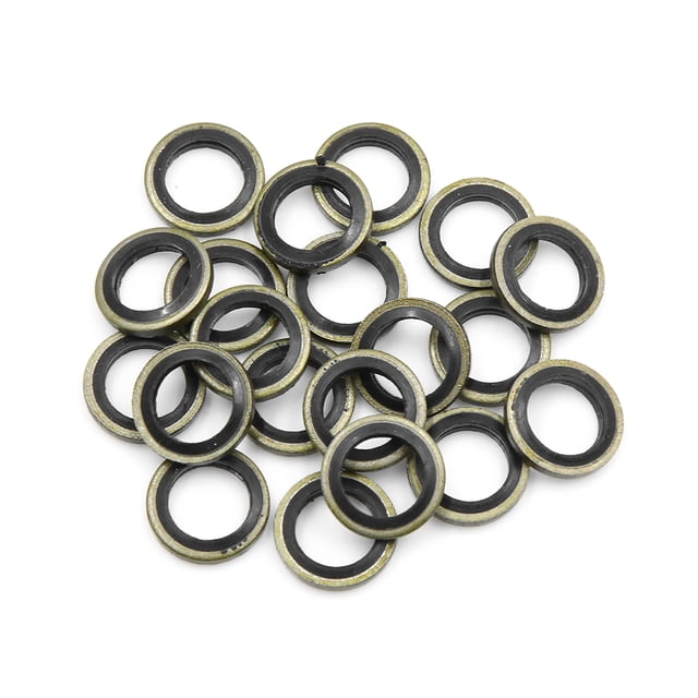 20pcs Engine Oil Crush Washers Drain Plug Gaskets 10mm ID. 16mm OD. for Auto Car