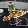 thumbnail image 3 of Rubbermaid Brilliance Glass Food Storage Container, Medium Rectangular Set, 3 Pack, 6 pieces with lids, 3 of 7