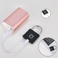 thumbnail image 4 of Vaidha Padlock Fingerprint Digital Lock Portable Security For Cabinet Gym Door Luggage Suitcase Bags Lockers Backpack, 4 of 7