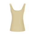 thumbnail image 4 of hotojiny Going out Tops for Women Sleeveless Ribbed Knit Slim Scoop Neck Tank Shirt Solid Color Basic Layering Shirts, 4 of 6