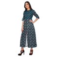 thumbnail image 3 of Moomaya Kurta Imprimée Tenue d'Été Kurti pour Dames Tunique à Fente avant Hauts pour Femmes, 3 of 5