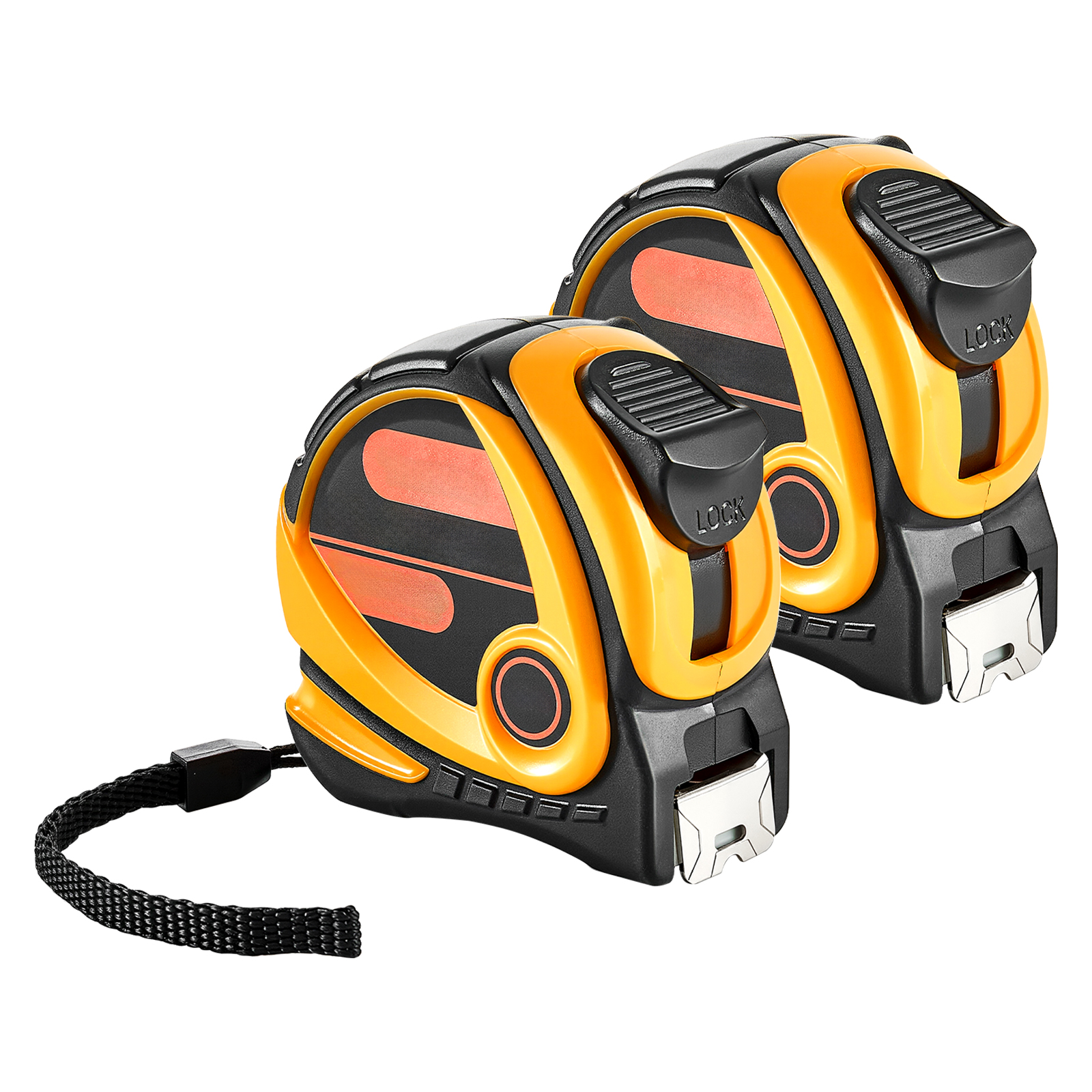 VEVOR 2 Packs Tape Measure 25ft Retractable Imperial Metric for Outdoor Decoration