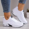 thumbnail image 1 of Chaussures de Sport à Coussin d'Air pour Femmes, Espadrilles de Course Basses en Tricot à Lacets Confortables, Chaussures Athlétiques d'Extérieur Chaussures pour Femmes Filles, 1 of 4