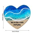thumbnail image 3 of WabiNook​ Handmade Ocean Glass Heart Ornament Mini Beach Decor for Friends 1 PC,Dark Blue, 3 of 4