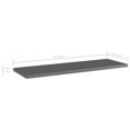 thumbnail image 4 of vidaXL Bookshelf Boards 8 pcs High Gloss Grey 60x20x1.5 cm Engineered Wood, 4 of 4