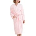 thumbnail image 1 of yievot Women's and Men's Plush Soft Robe, Warm, Fleece Flannel Bathrobe Pajamas, 1 of 3