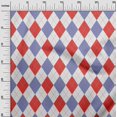 thumbnail image 3 of oneOone Cotton Silk Red Fabric Check Argyle Craft Projects Decor Fabric Printed By The Yard 42 Inch Wide, 3 of 4