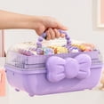 thumbnail image 1 of 3-Layer Kids Hair Accessories Organizer,Girls Hair Accessories Storage Box,Bow Switch Organizer Box Jewelry Box,Plastic Hair Ties Holder Hair Clips Container Headbands Organizer Gift for Baby Girls, 1 of 7