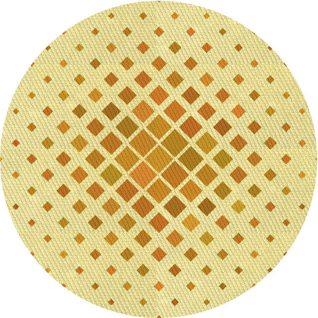 Ahgly Company Tapis Rond Lavable en Machine Intérieur Transitionnel Jaune Soleil, 4 Pieds Rond