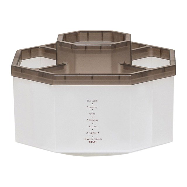 Pompotops 5-grid Multi-function Large-capacity Desktop Storage Box Student Office Pen Bucket Makeup Brush Holder Rotating, 360-degree Rotating Personalized Pen Holder Clearance