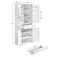 thumbnail image 3 of VASAGLE Pantry Cabinet, 71.7-Inch High Freestanding Tall Cupboard Storage Cabinet with a Drawer, 2 Cabinets, 4 Adjustable Shelves, 6 Door Shelves, for Living Room, Kitchen, 3 of 7