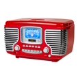 thumbnail image 1 of Crosley Corsair Radio de Table Am/FM Bluetooth avec Lecteur CD et Double Réveil, Rouge, 1 of 3