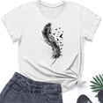 thumbnail image 4 of Plebaso T-Shirt Imprimé pour Femme Décontracté à Manches Courtes, T-Shirt Graphique à Col Rond, T-Shirts Amples d'Été 2025, 4 of 4