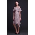 thumbnail image 4 of Bimba Robe à Volants Imprimée Damas Rose pour Femmes Épaules Dénudées - XX-Grand, 4 of 6