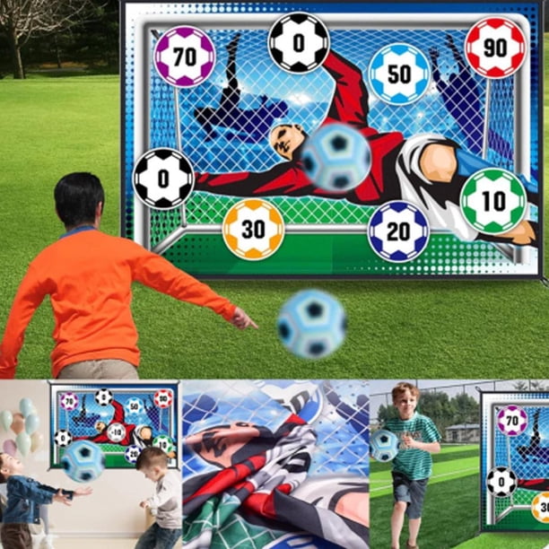 Ensemble De Football Pour Enfants – Jeu De Lancer Avec Ballon, Cible En Flanelle Et 2 Piquets, Intérieur Et Extérieur