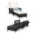 thumbnail image 2 of Gymax Adjustable Patio Rattan Lounge Chair Chaise Recliner w/ Cushion & Pillow, 2 of 10