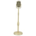 thumbnail image 2 of Retro Microphone Props Model, Liftable Antique  Vintage Microphone Model with Stand, Detachable Plastic  Microphone Prop Decor for Role Play, Party, Photography, 2 of 8