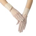thumbnail image 3 of Women Sexy Black Dot Short Lace Lace Breathable Riding Sunscreen Wedding Gloves, 3 of 3