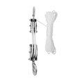 thumbnail image 4 of Abbracc Rope Hoist Lifting Heavy Objects, Sturdy, Metal Wheels Bearing Structure, Heavy Duty, Professional Rope Hoisting Pulley Block , 3 Wheel White Rope, 15m Rope, 4 of 8