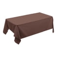 thumbnail image 2 of HHBEAUTY Rectangle Vinyl Tablecloth, Waterproof Spillproof Plastic Backed Table Cloth, Wipe Clean Table Cover for Dining, Buffet Parties and Camping (Coffee, 54" x 72"), 2 of 7