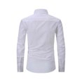thumbnail image 4 of Chemises pour Hommes à Manches Longues Hommes Décontracté Col Rabattu Chandail à Enfiler Bouton à Manches Longues Décontracté Mode Lin Semblable au Coton Chemises pour Hommes à Manches Longues, 4 of 4