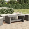 thumbnail image 1 of vidaXL Table Basse Gris 100x50x40 cm Rotin Synthétique, 1 of 4