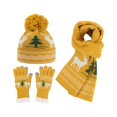 thumbnail image 1 of MesaSe Winter Warm Children Hat Plush Scarf Gloves Multi Piece Set Thickened Protection For Christmas, 1 of 14