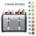 thumbnail image 4 of Kenmore 4-Slice Black Stainless Steel Toaster, Dual Controls, Wide Slot, 4 of 11