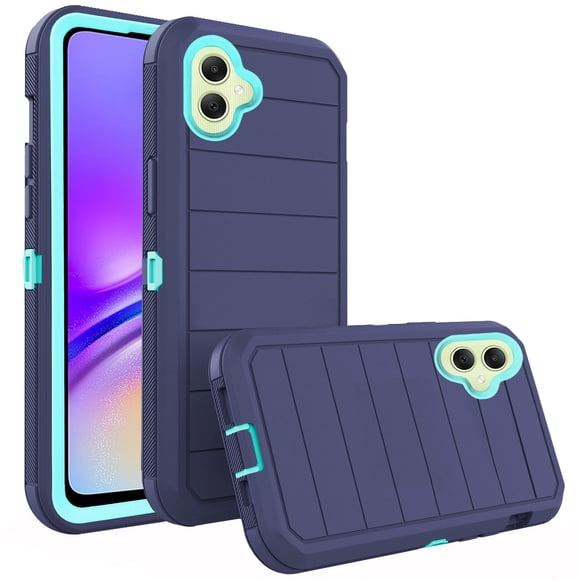 Asuwish Compatible with Samsung Galaxy A05 Phone Case Hybrid Rugged Shockproof Hard Protective Drop Proof Full Body Heavy Duty Mobile Cell Cover for Ao5 A 05 Women Men Blue