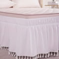 thumbnail image 4 of Meitianfacai Solid Color Wraparound Elastic Bed Skirt Stretchy Built-in Bed Apron, 4 of 9