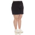 thumbnail image 2 of White Mark Women's Stretchy High Waist Longline Sweat Shorts, 2 of 5