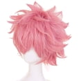 thumbnail image 3 of Pink Cosplay Wig Short Wavy Synthetic Wigs for Comic Strip Cosplay Wigs for Anime, 3 of 4