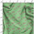 thumbnail image 2 of Soimoi Green polyester Crepe Fabric Bear Animal Print Fabric by the Yard 42 Inch Wide, 2 of 5