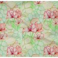 thumbnail image 5 of oneOone Tissu Popeline de Coton Sergé Rouge Feuilles & Trèfle Projets de Couture Tissu Imprimé au Mètre 56 Pouces de Large, 5 of 5