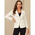 thumbnail image 2 of INSPIRE CHIC Veste en Denim pour Femme à Revers Cranté, Manches Longues, Boutonnée, avec Poches, P Abricot, 2 of 5