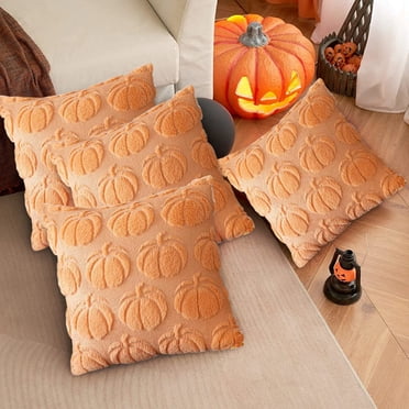 Xihbxyly Fall Savings Halloween Pillow Cover Plush Cushion Cover Pumpkin Festival Decoration Living Room Sofa Pillowcase for Indoor/Outdoor