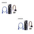 thumbnail image 4 of Ruiboury VER003 PCI-E Riser Card 30CM 60CM USB 3.0 Cable PCI 1X to 16X Extender PCI-E Adapter for GPU Miner Mining Black 60CM 2Set, 4 of 6