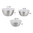 thumbnail image 2 of Mainstays 6-Piece Brushed Stainless Steel Mixing and Storage Bowl Set with Lids, 2 of 6