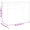 thumbnail image 4 of vidaXL Desk Brown Oak 90x40x72 cm Engineered Wood, 4 of 5