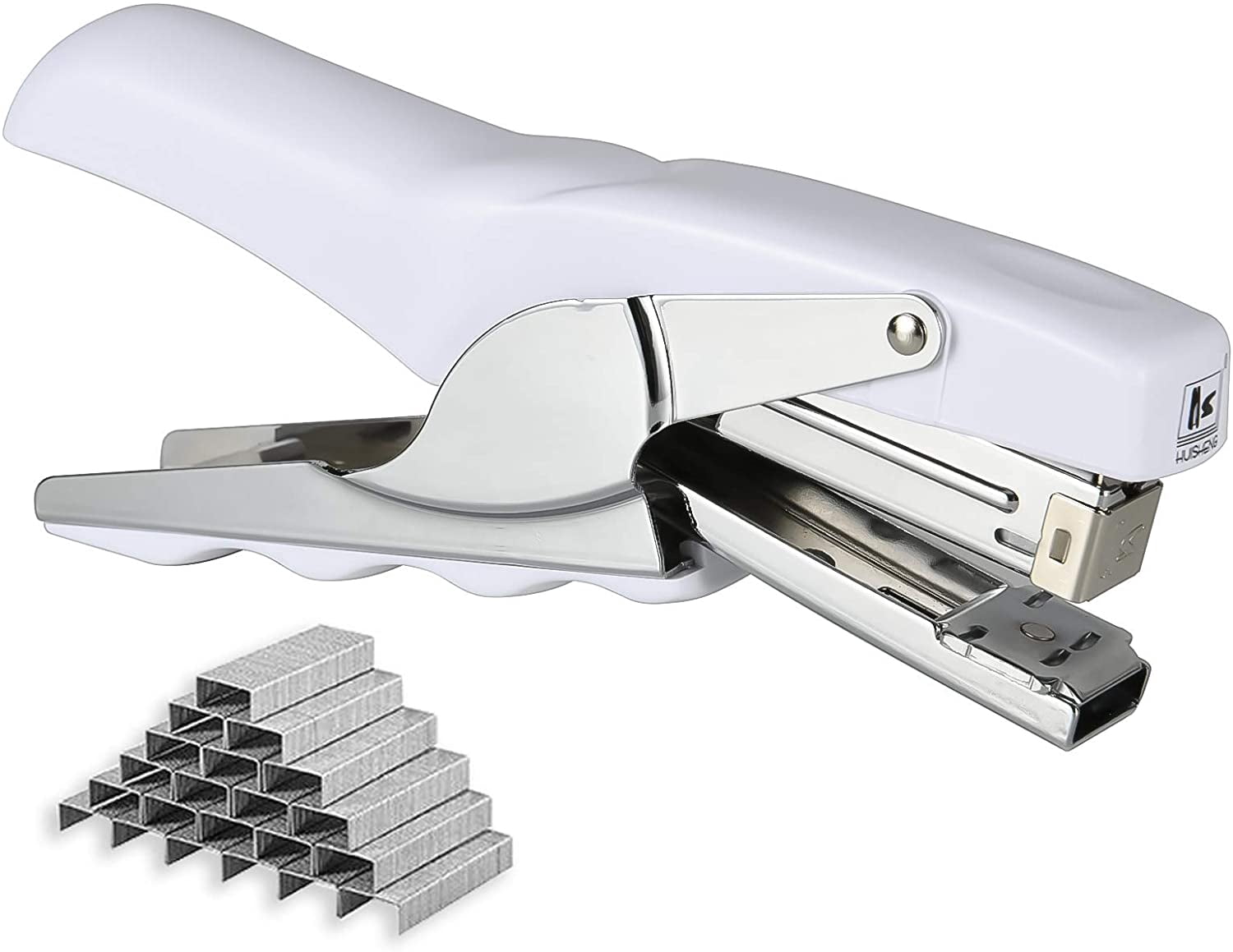 Stapler with Staples-Plier Stapler Save Power,Good for Stapling At Home School or Warehouse (Black Plier Stapler)
