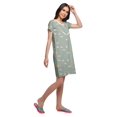 thumbnail image 4 of Moomaya Chemise de Nuit d'Allaitement à Patte de Boutonnage Imprimée pour Femmes, 4 of 5